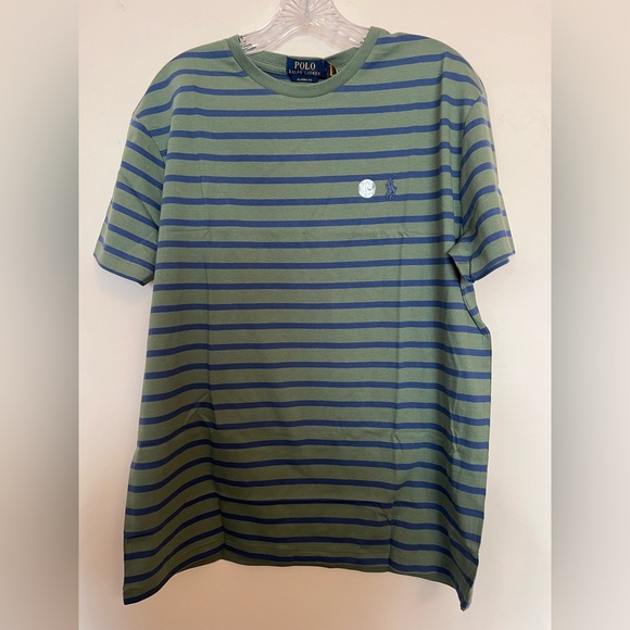 Ralph Lauren Other - Ralph Lauren Men's Green and Navy Striped Tee